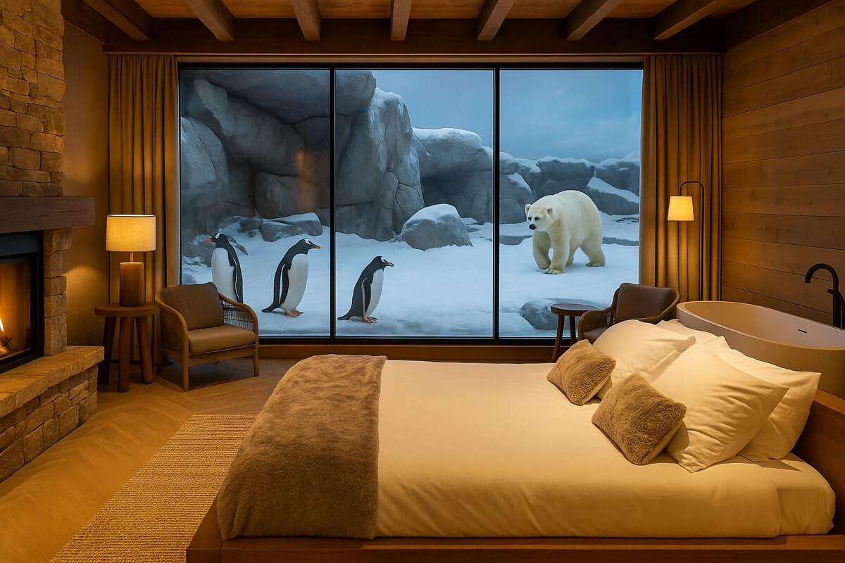 Il resort più virale d’Europa: camere con vista su foche, orsi e trichechi dormire con animali