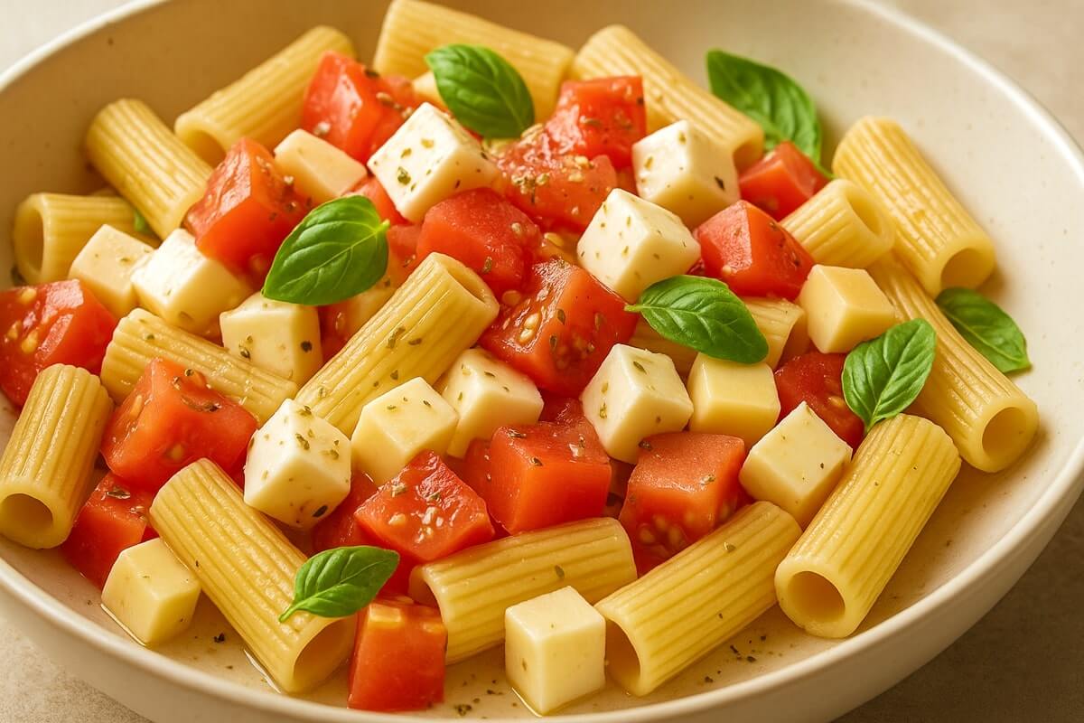 Pasta alla Checca di Tognazzi, il primo estivo che si prepara senza accendere il gas (quasi) Pasta alla Checca di Tognazzi